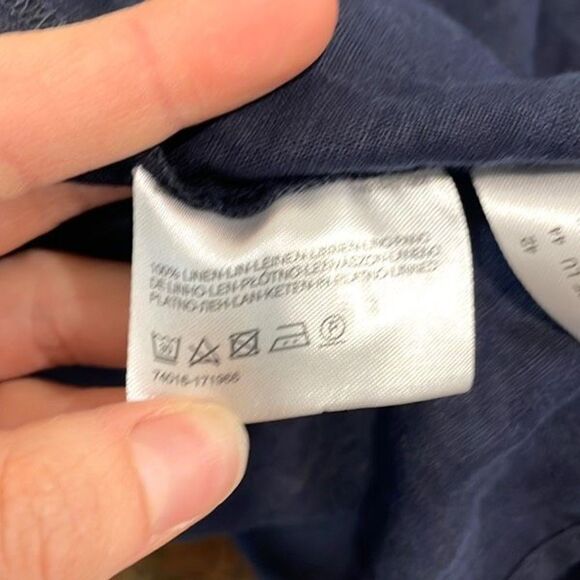 Your Sixth Sense 100% Linen Cardigan Navy - Picture 6 of 7